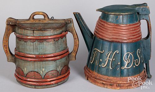 TWO SCANDINAVIAN PAINTED ALE