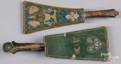 TWO SCANDINAVIAN PAINTED BUTTE