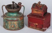 TWO SCANDINAVIAN PAINTED COFFE