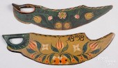TWO SCANDINAVIAN PAINTED SCUTC