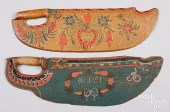 TWO SCANDINAVIAN PAINTED SCUTC