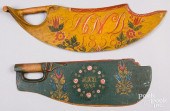 TWO SCANDINAVIAN PAINTED SCUTC