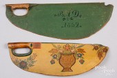 TWO SCANDINAVIAN PAINTED SCUTC