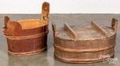 TWO SCANDINAVIAN STAVED TUBS,