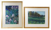 TWO SCENIC PASTELS, DETAILS IN