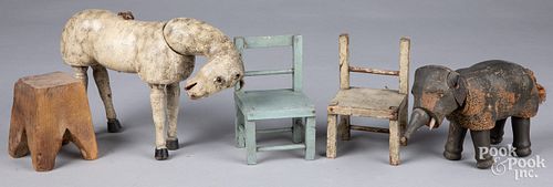 TWO SCHOENHUT ANIMALSTwo