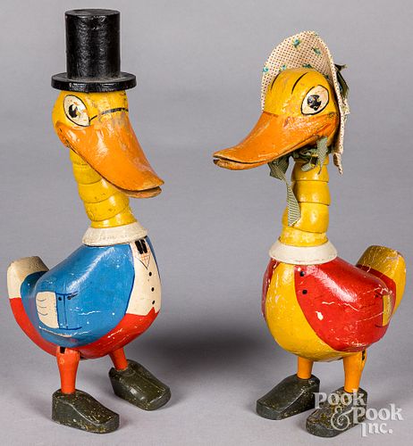TWO SCHOENHUT QUACKY DOODLES
