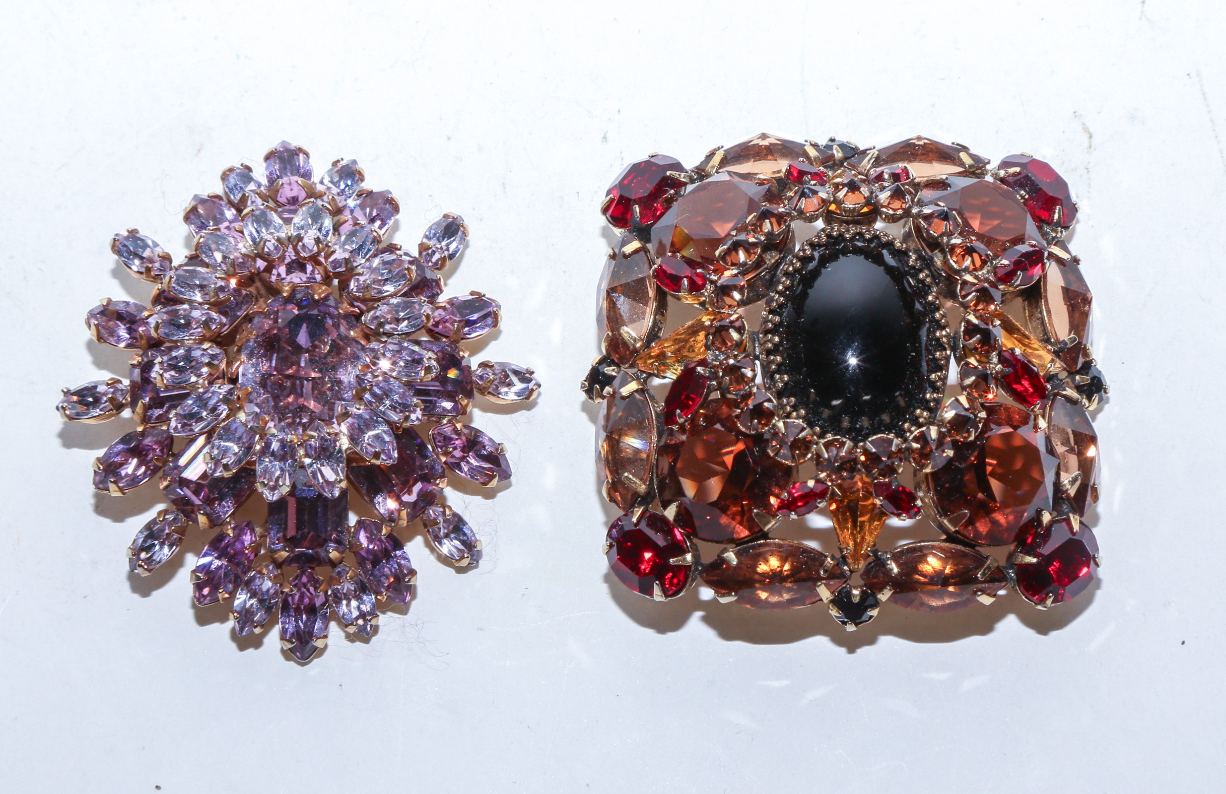TWO SCHREINER NY BROOCHES