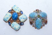TWO SCHREINER NY BROOCHES Comp