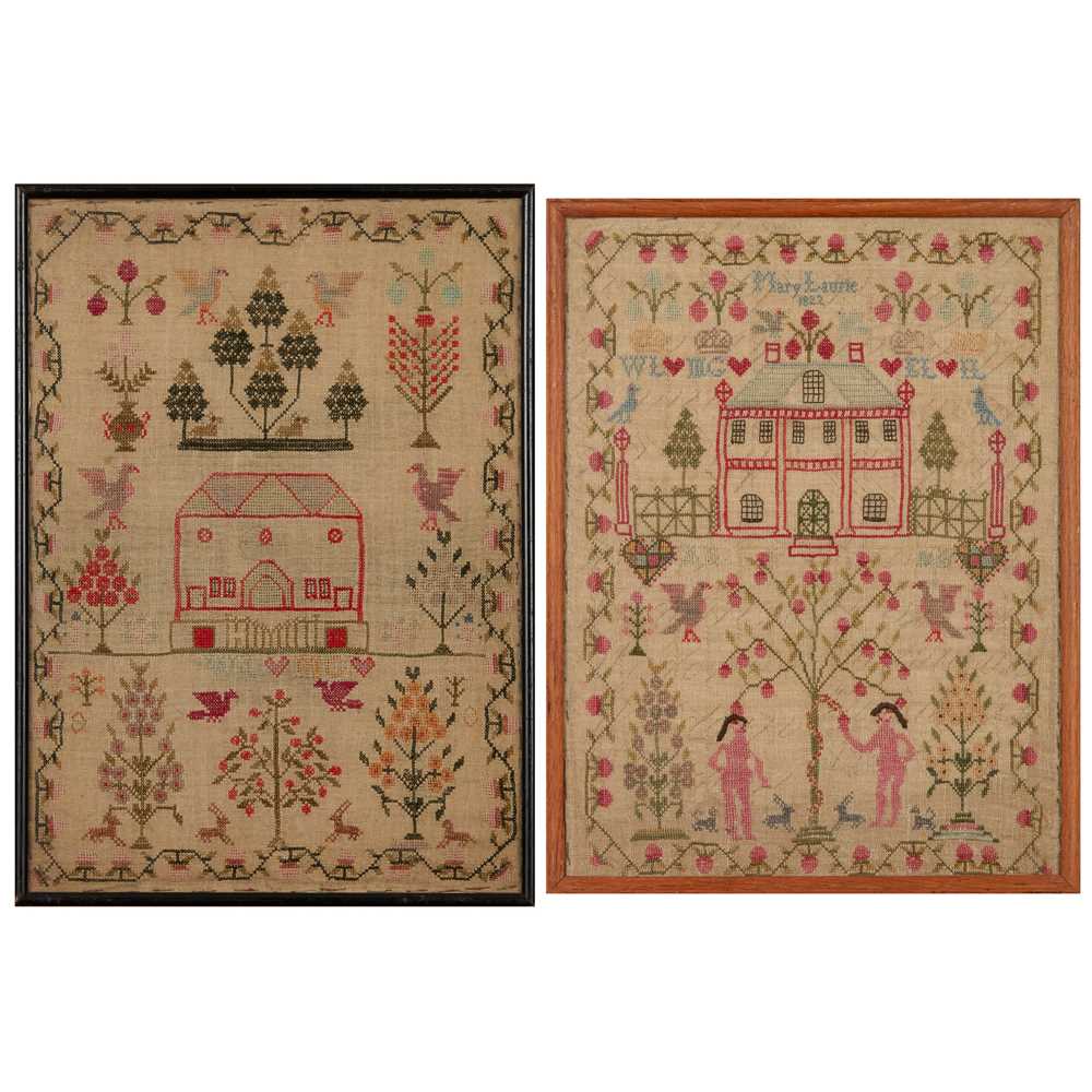 TWO SCOTTISH HOUSE SAMPLERS EARLY