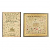 TWO SCOTTISH NEEDLEWORK SAMPLE