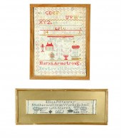 TWO SCOTTISH  SAMPLERS.  Mary