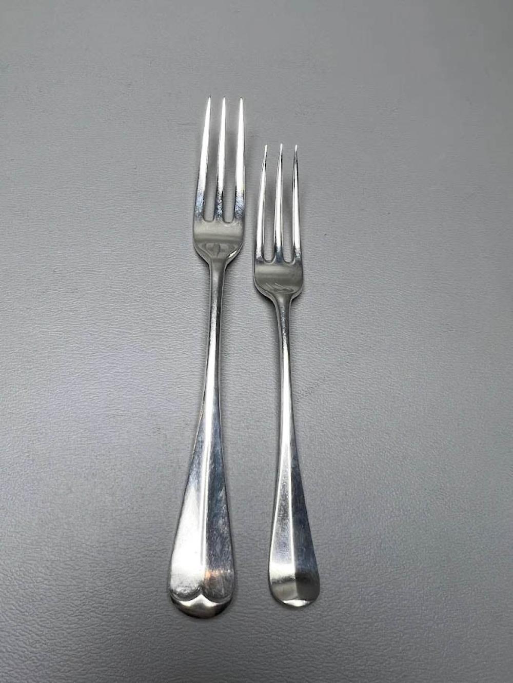 TWO SCOTTISH STERLING SILVER FORKS,