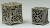 TWO SCROLLWORK SAFE BANKS Incl