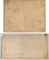 TWO SEA CHARTS Comprising: 1)