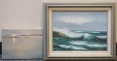 TWO SEASCAPE PAINTINGS ON CANV