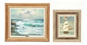 TWO SEASCAPES (EUROPEAN  20TH