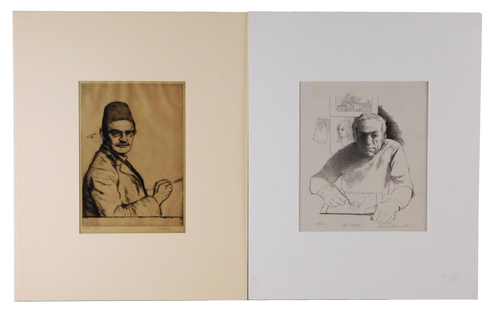 TWO SELF-PORTRAIT PRINTS,
