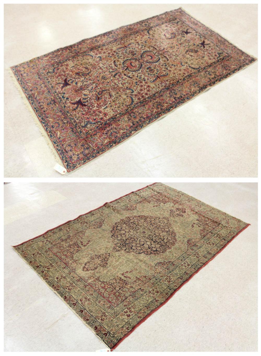 TWO SEMI-ANTIQUE PERSIAN AREA