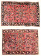 TWO SEMI-ANTIQUE PERSIAN SAROU