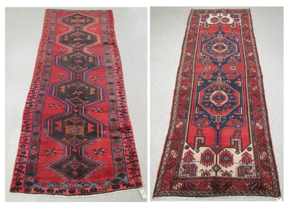 TWO SEMI-ANTIQUE PERSIAN TRIBAL