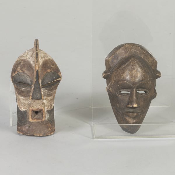 TWO SENUFO TRIBAL MASKS