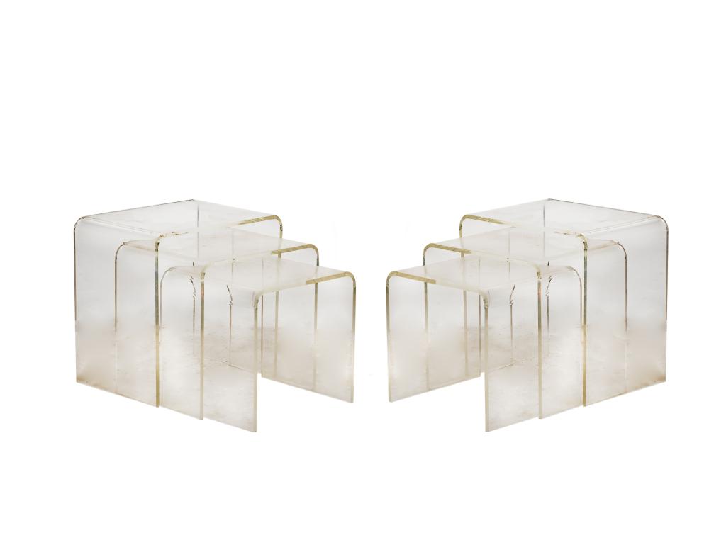 TWO SETS OF ACRYLIC NESTING