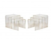 TWO SETS OF ACRYLIC NESTING TA