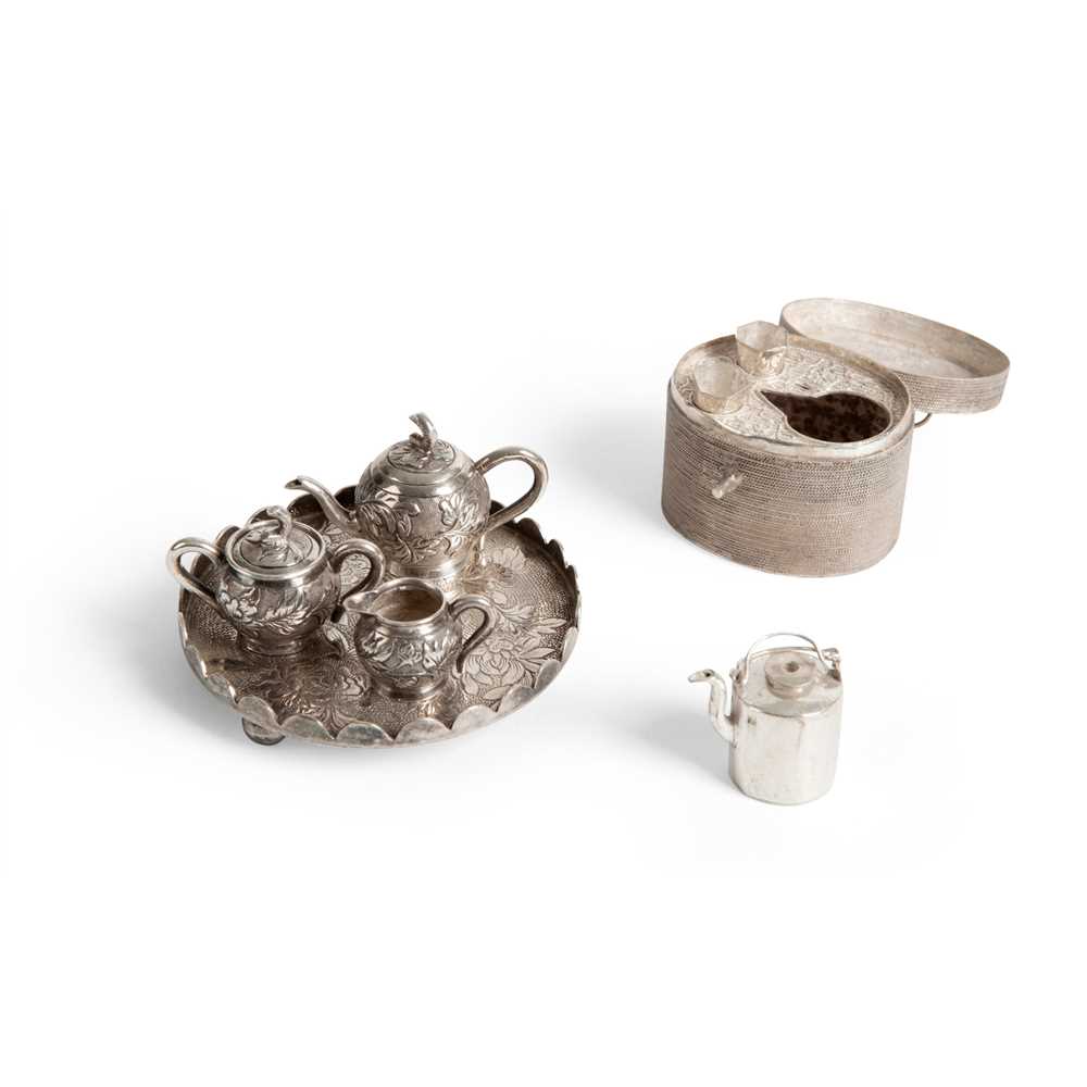 TWO SETS OF CHINESE EXPORT SILVER