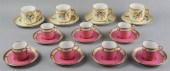 TWO SETS OF ENGLISH CUPS AND S