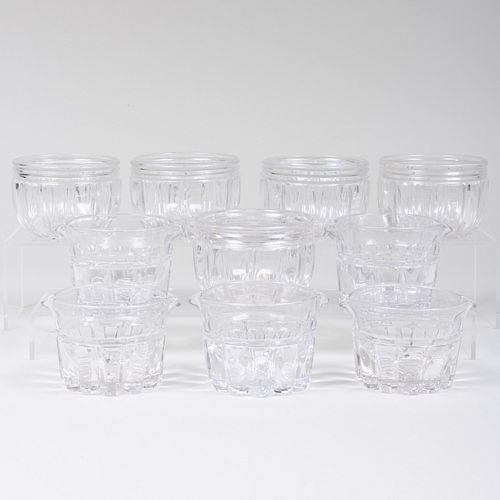 TWO SETS OF FIVE GEORGE IV GLASS