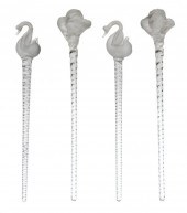 Two Sets of Lalique Glass Cham