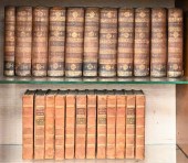 TWO SETS OF LEATHER BOUND BOOK