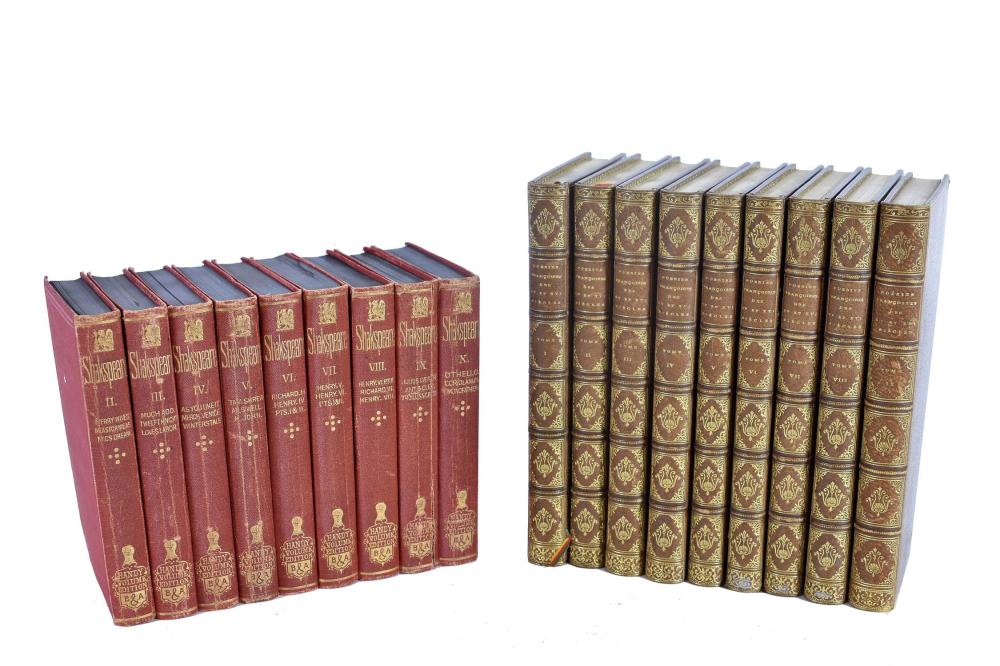 TWO SETS OF MINIATURE BOOKSThe