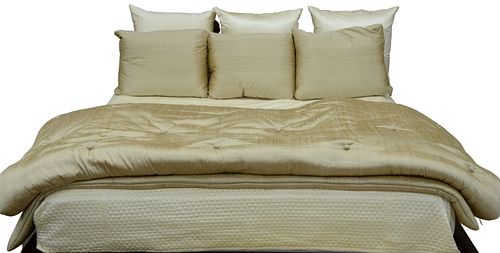 TWO SETS OF QUILTS AND COVERLETS,