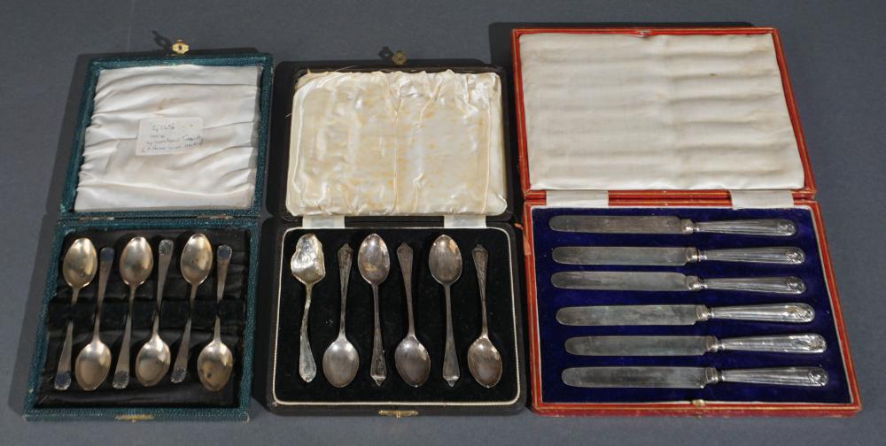 TWO SETS OF SIX ENGLISH STERLING