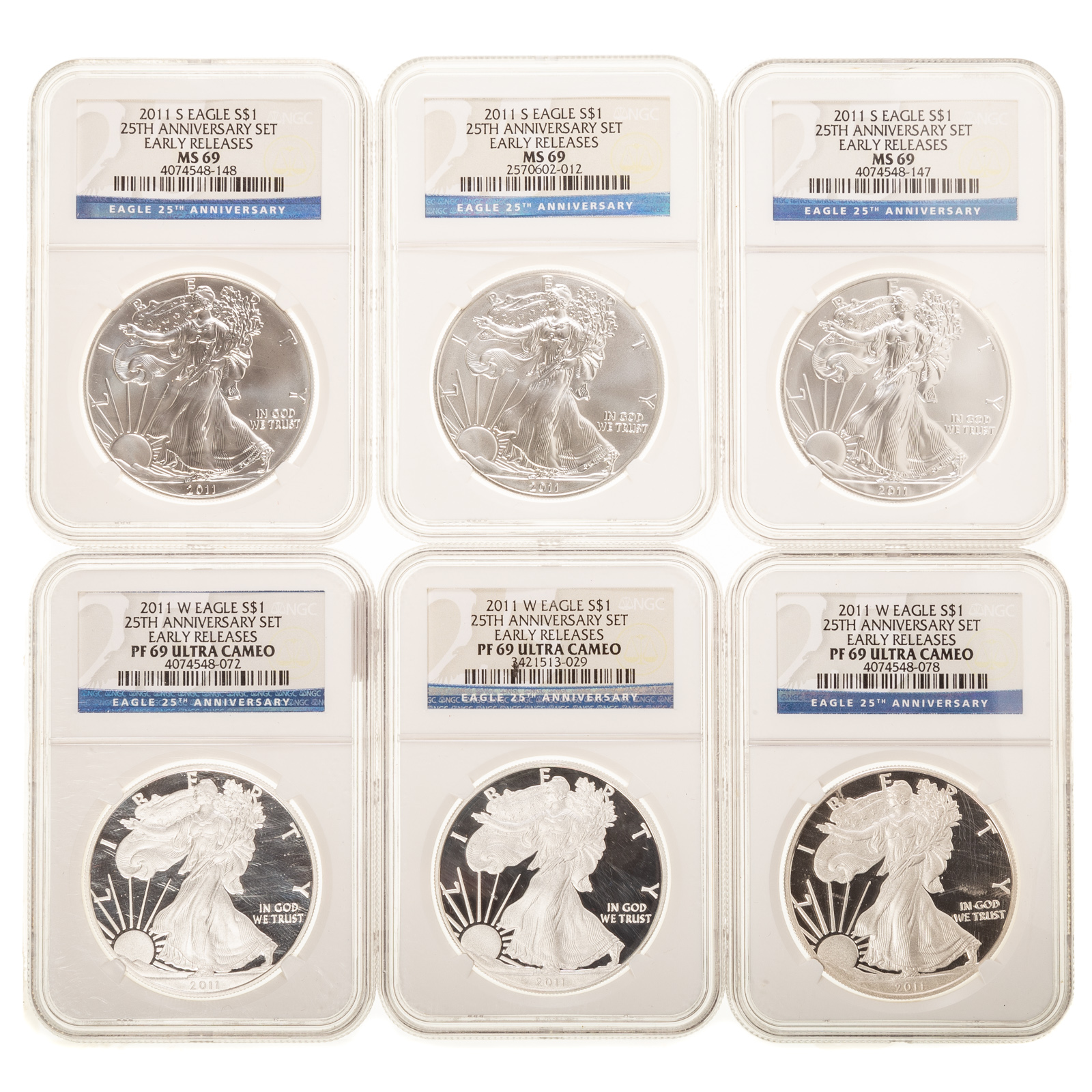 TWO SETS OF THREE EACH 2011