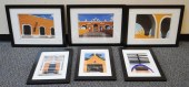 TWO SETS OF THREE FRAMED PHOTO