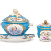 Two Sèvres Bleu Celeste Porcel