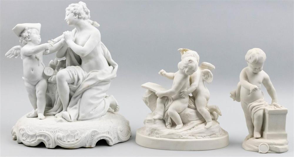 TWO SEVRES STYLE BISCUIT FIGURE