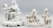 TWO SEVRES STYLE BISCUIT FIGUR