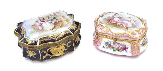 Two Sevres Style Porcelain and Gilt
