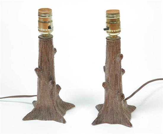TWO SEWERTILE LAMPS.  Ohio  early