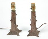 TWO SEWERTILE LAMPS.  Ohio  ea