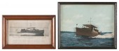 TWO SHADOW BOX MODELS OF THE "