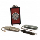 TWO SHAGREEN EYEGLASS CASES AN