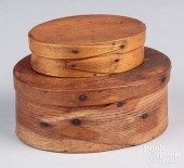TWO SHAKER BENTWOOD BAND BOXES