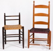 TWO SHAKER CHAIRS, 19TH C.Two
