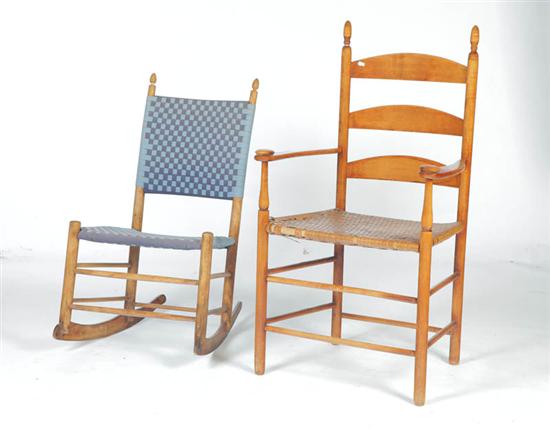 TWO SHAKER CHAIRS.  American 