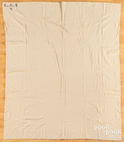 TWO SHAKER WOOL BLANKETS, 19TH